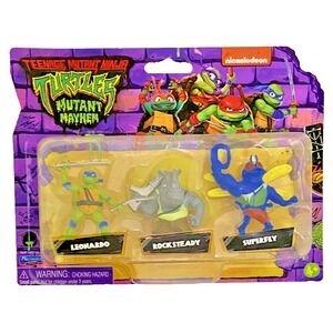 Teenage‎ Mutant Ninja Turtles MUTANT MAYHEM 3 Mini Figures Rocksteady Superfly